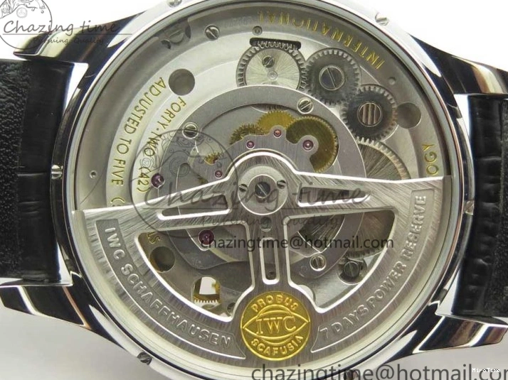 MIROTIME 0331 Upgraded Portuguese Flying Tourbillon SS White Dial 2 Sub Dials on Black Leather Strap 7161